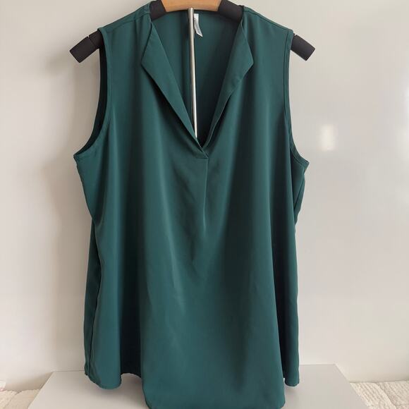 Freeoak Tops - Freeoak Womens XL Sleeveless VNeck Blouse Cottagecore Romantic Fairy Retro Soft